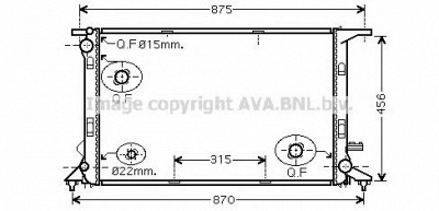 AVA QUALITY COOLING aia2290 -  Радиатор, охлаждение двигателя